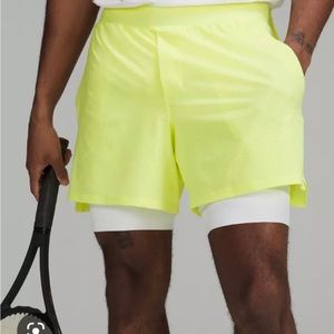 Men’s Lululemon 6” Length, 9” liner Vented Tennis Shorts